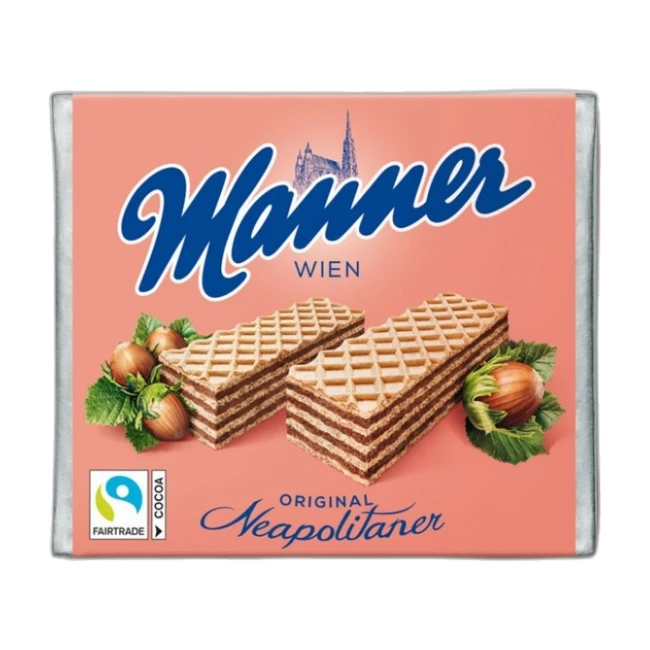 Napolitane Neapolitaner Cu Crema De Alune Manner 75g